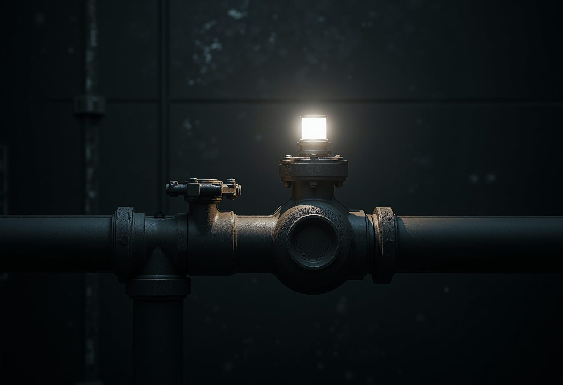 New sediment trap on the gas run